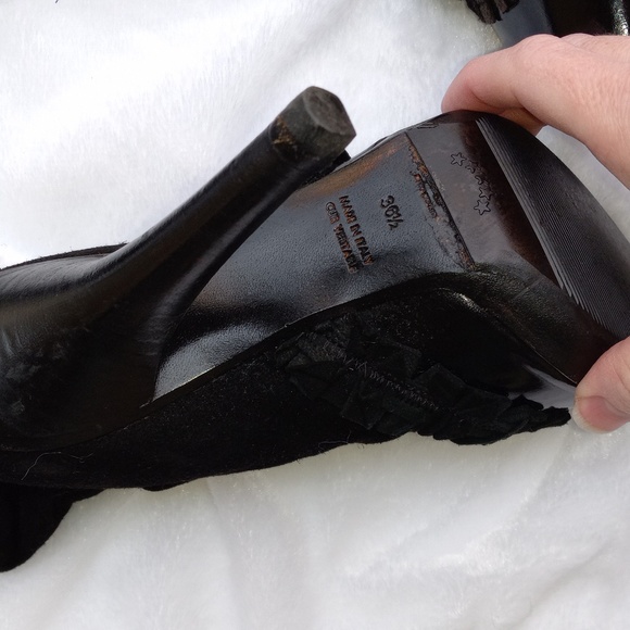 COPY - Tom Ford Yves Saint Laurent rive gauche otk suede patent boots - Picture 5 of 15